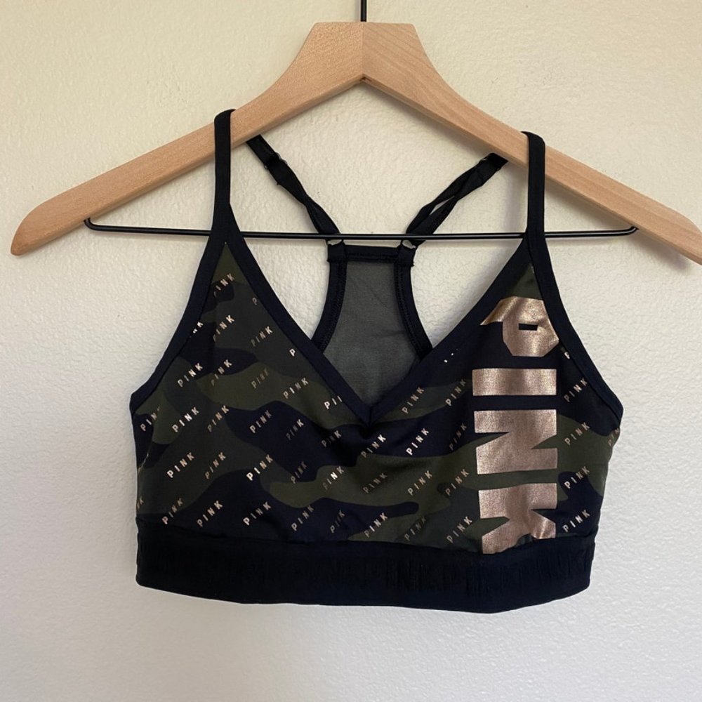 PINK Camo Lightly Lined Sports Bra